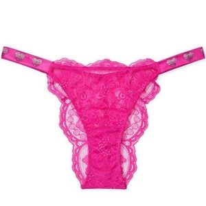 Victoria’s Secret VERY SEXY Heart Shine Strap Lace Thong